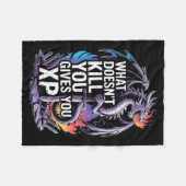 Funny Rpg What Doesn’t Kill You Gives You Xp Quote Fleece Deken (Voorkant (Horizontaal))