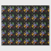 Funny Rubber Chicken Camping Cartoon Cadeaupapier (Vlak)