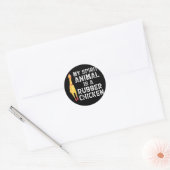 Funny Rubber Chicken Gift Mannen Vrouwen Rubber Ronde Sticker (Envelop)