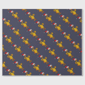 Funny Rubber Chicken Kerstmis Cartoon Cadeaupapier (Vlak)