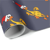Funny Rubber Chicken Kerstmis Cartoon Cadeaupapier (Rol Hoek)