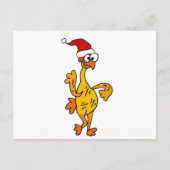 Funny Rubber Chicken Kerstmis Cartoon Feestdagenkaart (Voorkant)