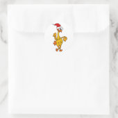 Funny Rubber Chicken Kerstmis Cartoon Ronde Sticker (Tas)