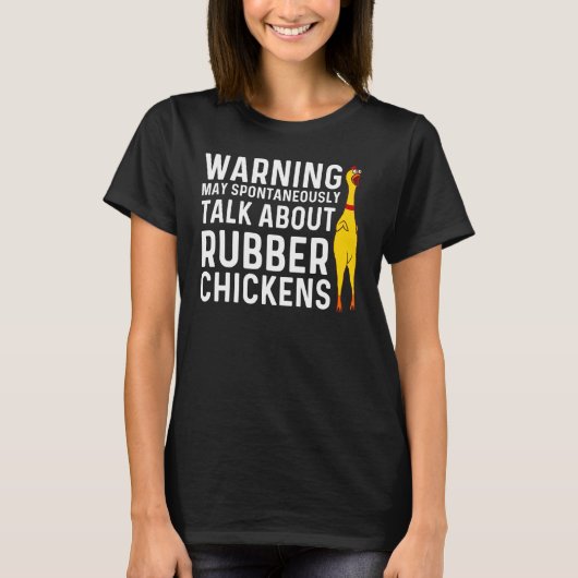 Funny Rubber Chicken Mannen Vrouwen Rubber Chicken T-shirt (Voorkant)