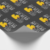 Funny Rubber Duck Little Voices in m'n hoofd Cadeaupapier (Hoek)