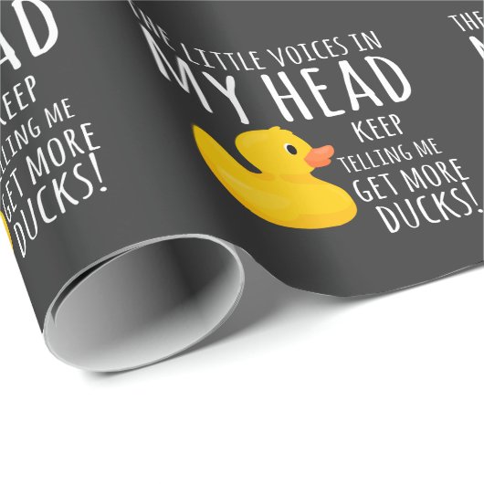 Funny Rubber Duck Little Voices in m'n hoofd Cadeaupapier (Rol Hoek)