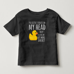 Funny Rubber Duck Little Voices in m'n hoofd Kinder Shirts