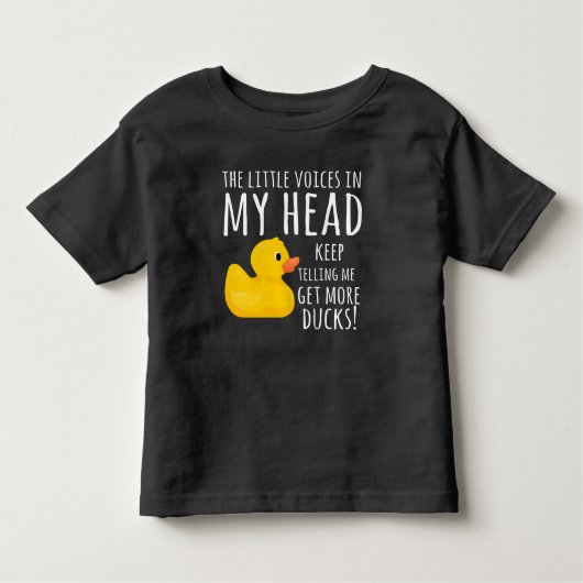 Funny Rubber Duck Little Voices in m'n hoofd Kinder Shirts (Voorkant)