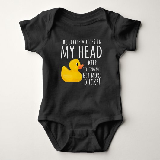 Funny Rubber Duck Little Voices in m'n hoofd Romper (Voorkant)