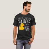 Funny Rubber Duck Little Voices in m'n hoofd T-shirt (Voorkant volledig)