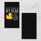 Funny Rubber Duck Little Voices in m'n hoofd Visitekaartje (Voorkant / Achterkant)