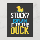 Funny Rubber Duck Programming Bug Debugging Humor Briefkaart (Voorkant)