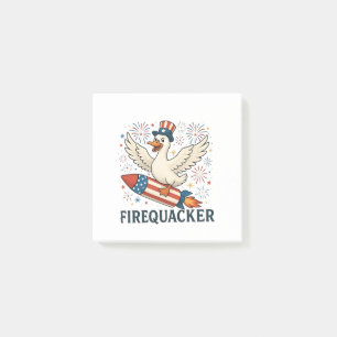 Funny Rubber Duck USA Patriotic Firequacker 4th Post-it® Notes