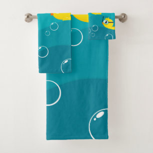 Funny Rubber Duckie Zee Beach Baby Bad Handdoek