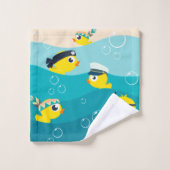 Funny Rubber Duckie Zee Beach Baby Bad Handdoek (Wasdoekje)