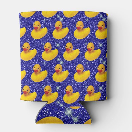 Funny Rubber Ducks Yellow Duckie Boerderij Dierenv Blikjeskoeler (Achterkant)