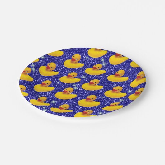 Funny Rubber Ducks Yellow Duckie Boerderij Dierenv Papieren Bordje (Gekanteld)