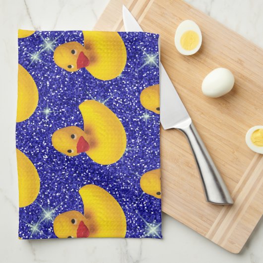 Funny Rubber Ducks Yellow Duckie Boerderij Dierenv Theedoek (Quarter Fold)