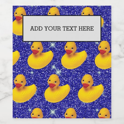 Funny Rubber Ducks Yellow Duckie Boerderij Dierenv Wijn Etiket (Enkel label)