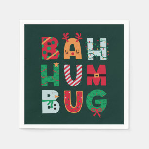 Funny Rubbish Bah Humbug Holiday Card Servet