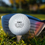 Funny Rubbish bij Golf-gepersonaliseerde Golf Ball Golfballen<br><div class="desc">Grappig aangepaste golfballen met jouw naam,  en het grappige gezegde "verloor ook zijn bal,  je moet ook onzin zijn op golf?"</div>