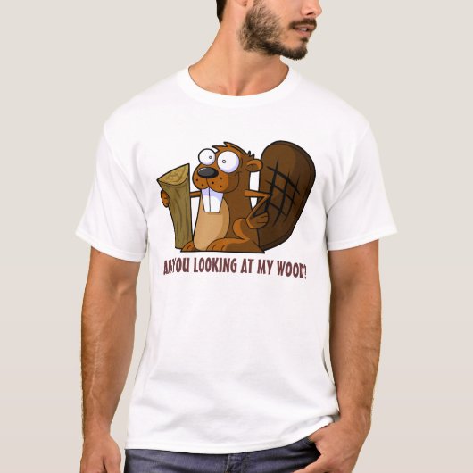 Funny rude Beaver T-shirt (Voorkant)