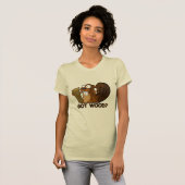 Funny, rude beaver t-shirt (Voorkant volledig)