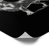 Funny Rude Black Dachshund Dog Meme Middle Finger Poster (Hoek)