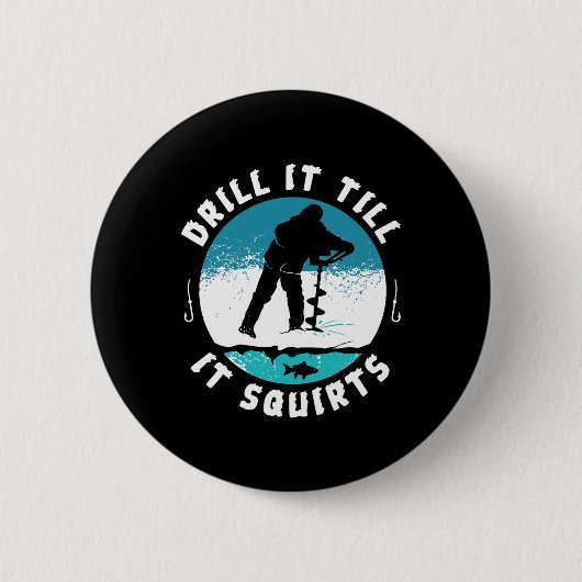 Funny Rude Drill tot hij het uitspant, Vist Gi Ronde Button 5,7 Cm (Voorkant)