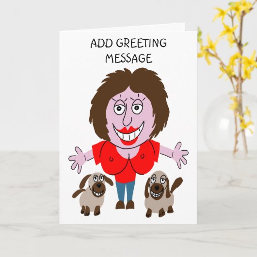 Funny Rude Happy Birthday Kaart (Gele Bloem)