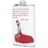 Funny Rude kerstkerstman Pinup Girl Hip Flask 02 Heupfles (Links)