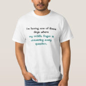 Funny rude 'middenvinger' shirt voor man (Voorkant)