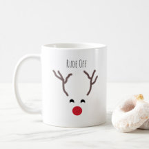 Funny Rude off Red Nose Reindeer Moderne Kerstmis