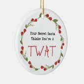 Funny rude sweuring geheime kerstboom keramisch ornament (Rechts)