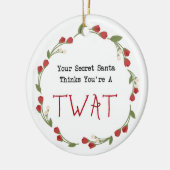 Funny rude sweuring geheime kerstboom keramisch ornament (Links)