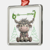 Funny Rudolf Trees Antlers Six Seven Christmas  Metalen Ornament (Links)