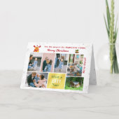 Funny Rudolph 7 foto's Collage We hebben Schattige Feestdagen Kaart (Voorkant)