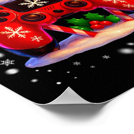 Funny Rudolph Game Controller Christmas Xmas Boy K Poster (Hoek)