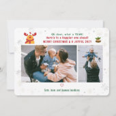 Funny Rudolph Oh Deer Merry Christmas Foto's Schat Feestdagenkaart (Voorkant)