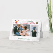 Funny Rudolph Oh Deer Merry Christmas Foto's Schat Kaart (Voorkant)