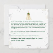 Funny Rudolph Peace Love Joy Schattige Elegant 3 f Feestdagenkaart (Achterkant)