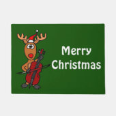 Funny Rudolph Plays Cello KerstDoormat Deurmat (Voorkant)