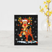 Funny Rudolph Reindeer Pjs Pajamas Christmas Men W Kaart (Gele Bloem)