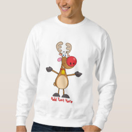 Funny Rudolph Rendier Xmas Cartoon gepersonaliseer Trui