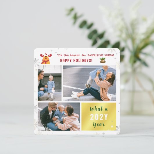 Funny Rudolph Schattigeste Prettige feestdagen Feestdagenkaart (Staand voorkant)