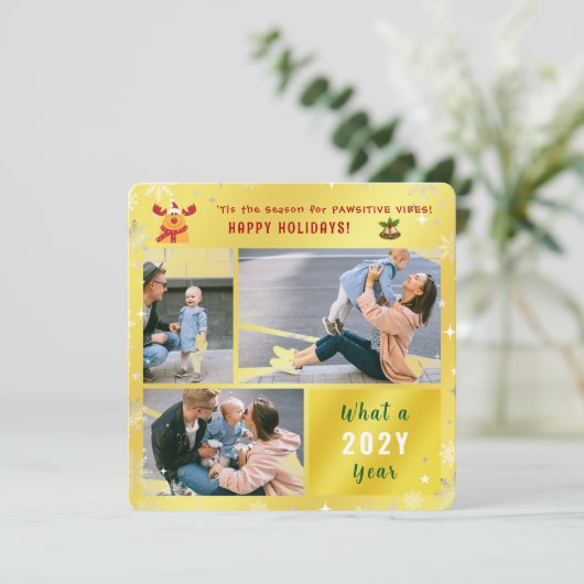 Funny Rudolph Schattigeste Prettige feestdagen Feestdagenkaart (Staand voorkant)