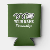 Funny rugby ball cartoon aangepaste naam Verjaarda Blikjeskoeler (Voorkant)