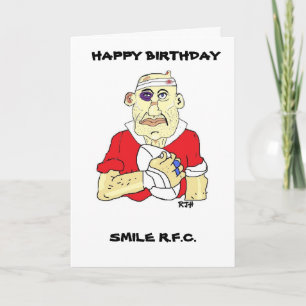 FUNNY RUGBY BIRTHDAY CARD KAART