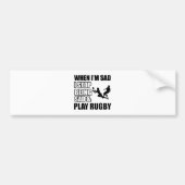 Funny rugby design bumpersticker (Voorkant)