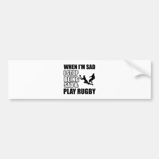 Funny rugby design bumpersticker (Voorkant)